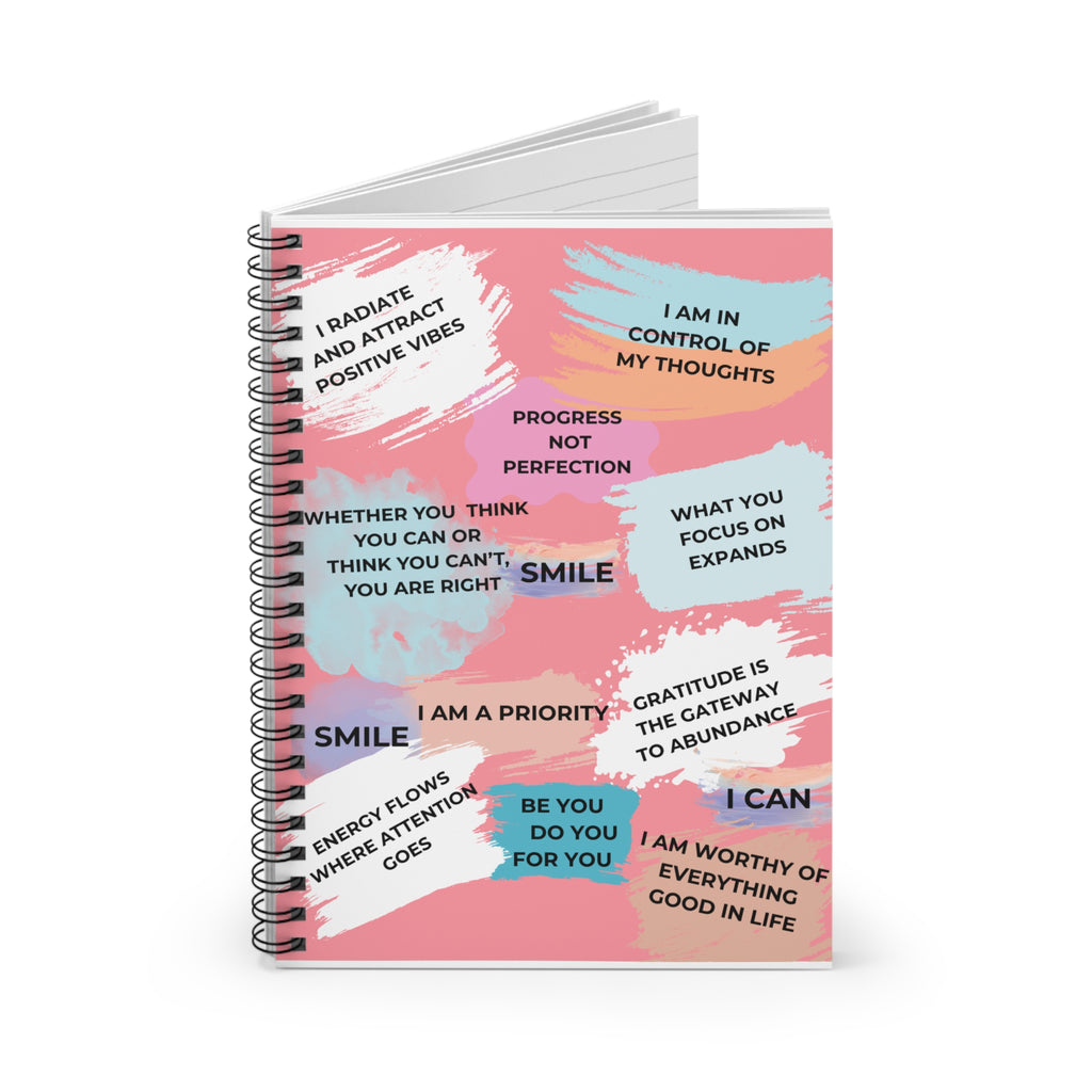 Inspirational Spiral Notebook - Positive Affirmations for Mindfulness - Giftory Creation