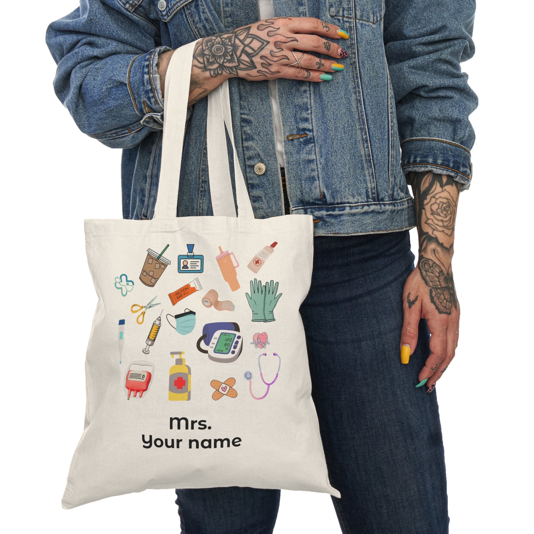 Tote bag personnalisé cadeau soignant et professionnel de santé - Giftory Creation