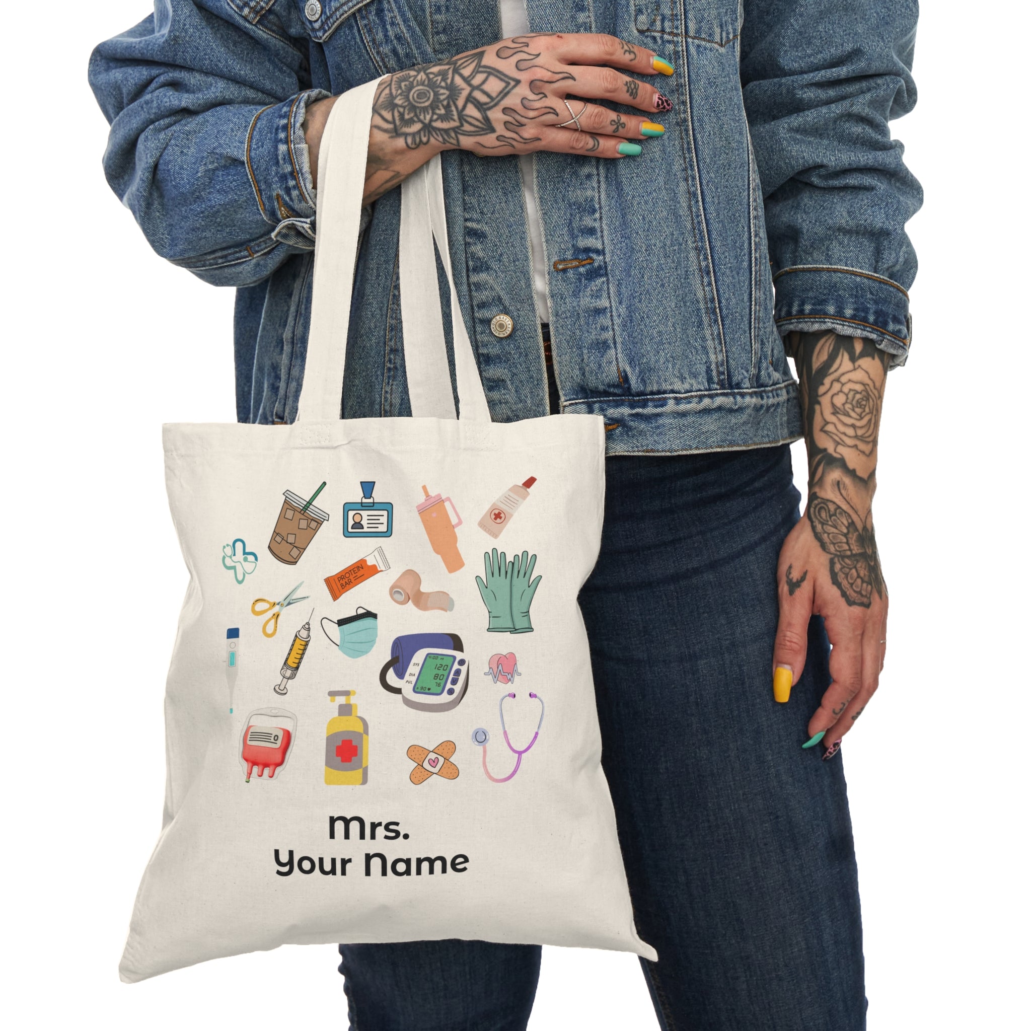 Tote bag personnalisé cadeau soignant et professionnel de santé - Giftory Creation