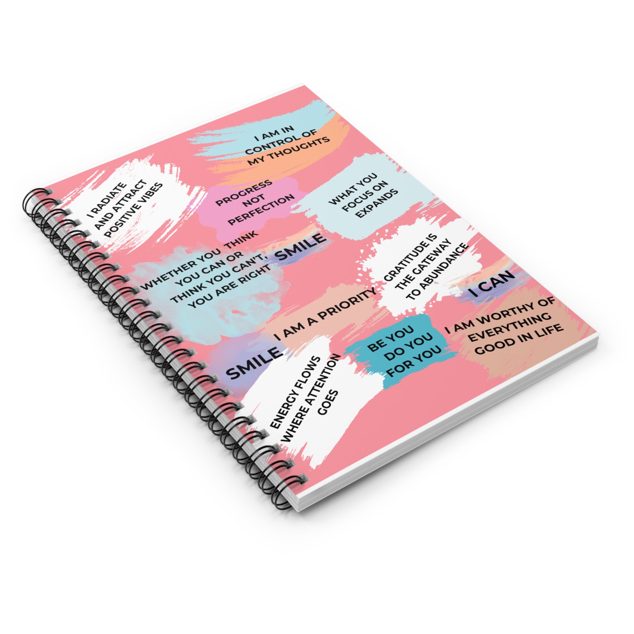 Inspirational Spiral Notebook - Positive Affirmations for Mindfulness - Giftory Creation
